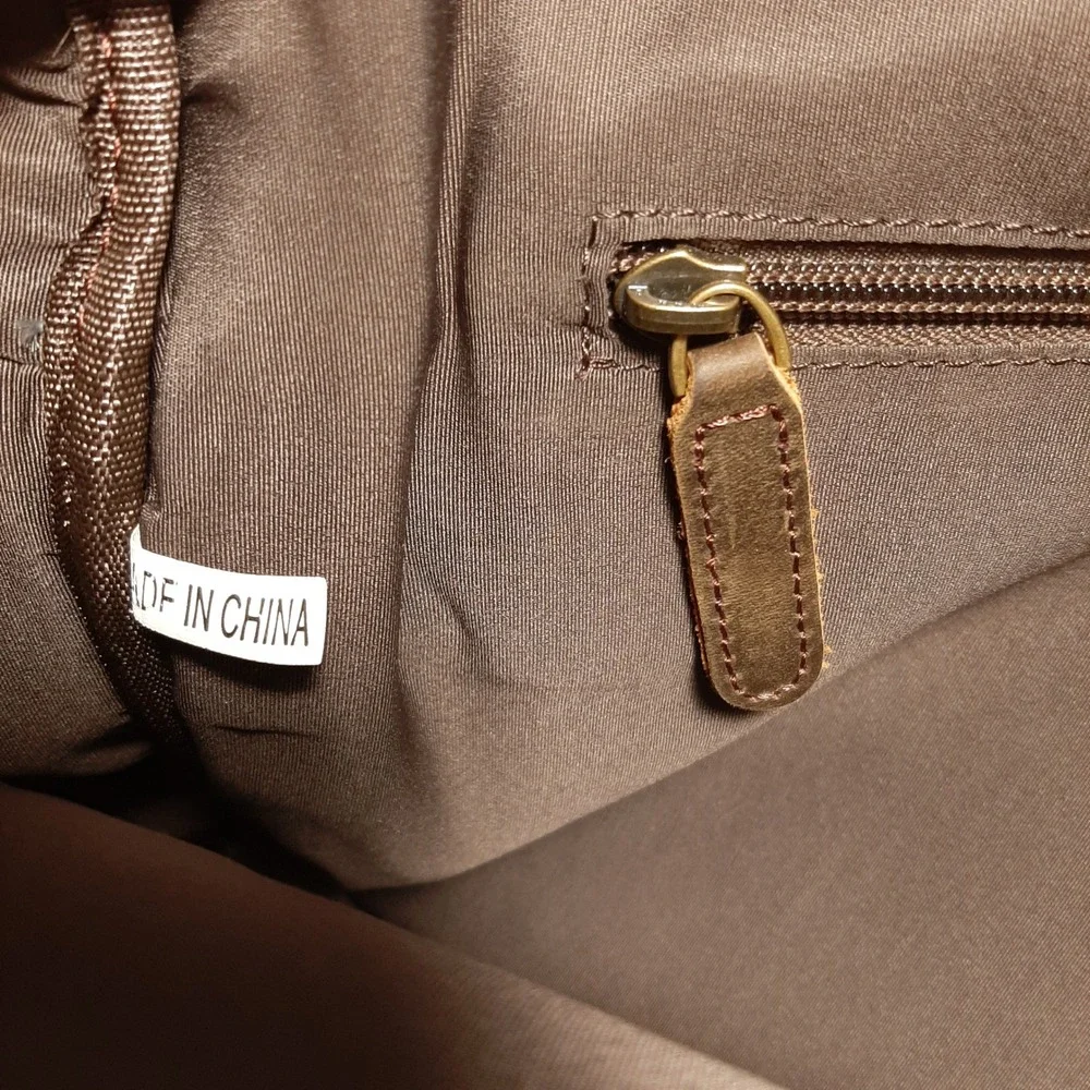 Unbranded distressed leather